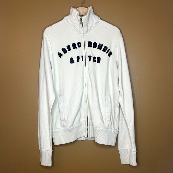 Y2K Abercrombie & Fitch Zip-Up Fleece Sweater - Picture 2 of 7